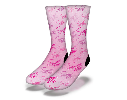 Swiftie All Over Pink Socks